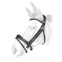 (Cob, Black) Whitaker Chicago Leather Jewelled Horse Bridle With Reins
