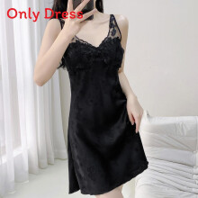 (Black,M)Camisón corto sin mangas Ice Silk para mujer para dormir y salón transpirable