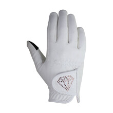 (XL, White) Hy Childrens/Kids Cadiz Riding Gloves