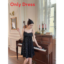 (Black,XL)Elegantes Schlafkleid im Palaststil mit atmungsaktivem Polyester für Komfort Sommer