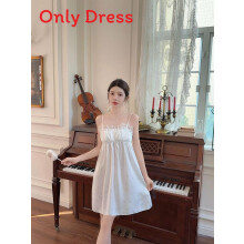 (White,XL)Elegantes Schlafkleid im Palaststil mit atmungsaktivem Polyester für Komfort Sommer