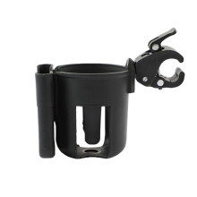 2 in 1 Pushchair Cup Holder & Mobile Phone Mount Tool-Black