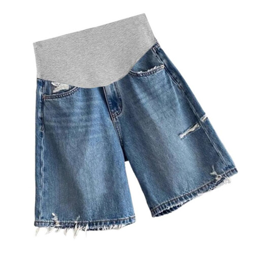 Comfortable Shorts Breathable Lightweight For Expecting-Blue XL