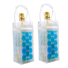 Pack of 2 PVC Bottle Cooling Bags With Temperature Control-Blue