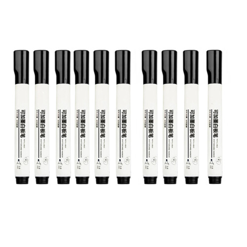 10 Stück löschbare Whiteboard-Marker, schnell-Schwarz
