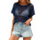 Pull en tricot transparent à la mode avec motif de-Bleu marine 1