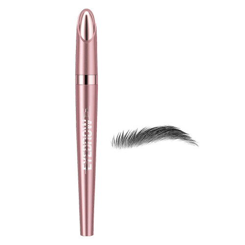 (04) Eye Brow Pencils with 4 Micro Fork Tip Liquid Eyebrow Pen Waterproof Long Lasting Makeup