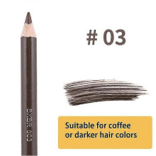(3) Leopards Print Eyebrow Pencil with Brush, Waterproof Sweatproof Eyebrow Pen for Eye Makeup
