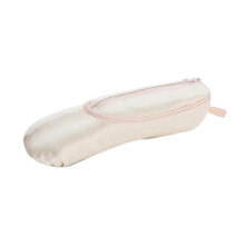 (ivory white) Cute Ballet Shoe Pencil Bag & Makeup Organizer for Students Dancers - Black