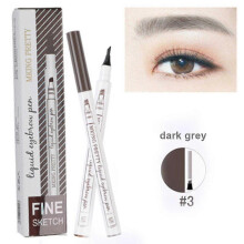 (3) Eyebrow Tattoo Pen Fine Sketch 4 Fork Liquid Eyebrow Pen Waterproof Smudge-proof
