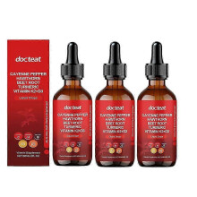 (3PCS) 1-5X Krople pieprzu cayenne, płyn Aeluro z głogiem i burakiem