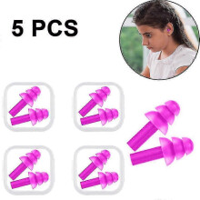 (Pink) par ørepropper for barn, støydempende, gjenbrukbare ørepropper, 25-26