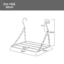 (No Clip 30 Cm)Stainless Steel Multi Functional Clothes Drying Rack For Laundry Organizing And