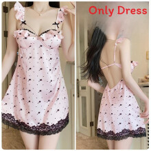 (XL)Satin Nachtwäsche für Damen mit Spitzenakzenten und gepolsterter Brust für bequeme Nacht und Kleidung Zuhause