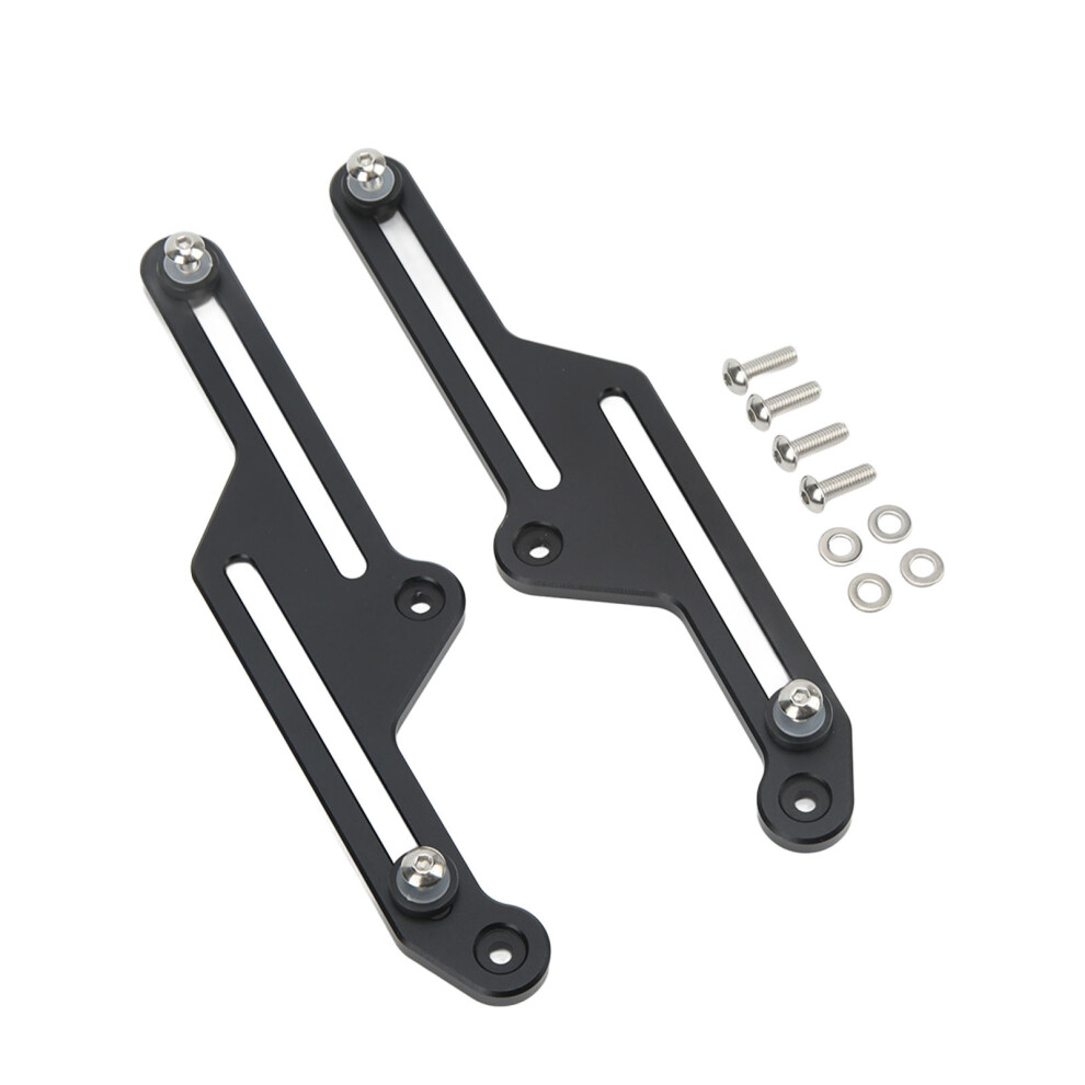 Pair Adjustable Windshield Brackets Black