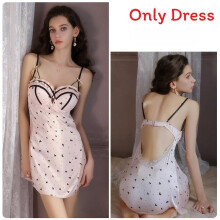 (Pink,M)Jugendliches Satin-Schlupfkleid mit kabelloser Unterstützung für Lounge und Nutzung Hotel