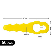 (50pcs)Chaîne de rechange pour lame de machine en plastique double tête dentelée accessoire de tondeuse à gazon