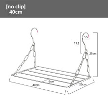 (No Clip 40 Cm)Stainless Steel Multi Functional Clothes Drying Rack For Laundry Organizing And