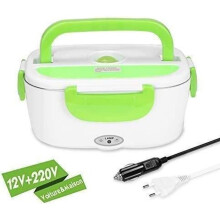 Elektrisch beheizbare Lunchbox – Edelstahl – 220 V – 1200 ml – 2 Fächer – Leicht zu reinigen