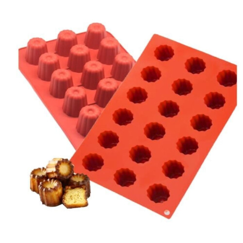 Backform – Silikon – 18 Mini – geriffelt – Höhe 4 cm – Ø 35 mm