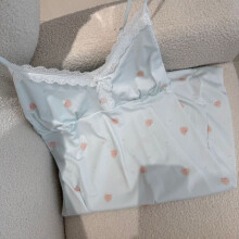 (BlueHeart,M)Eis Seide Sommer Nachtwäsche für Damen mit kurzem Rock und Stoff atmungsaktiv