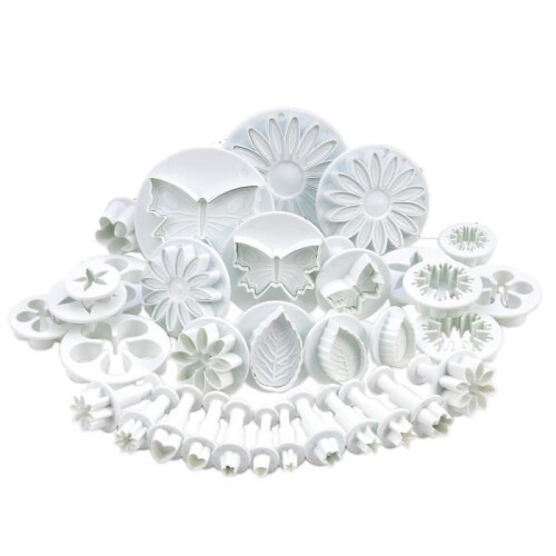 33-teiliges Tortendekorationsset / Ausstechformen mit Ausstechern / Blumenstempel