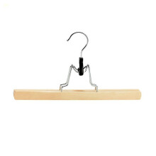 (Khaki)Cintre à pince pantalon et jupe en bois écologique design antidérapant utilisation armoire