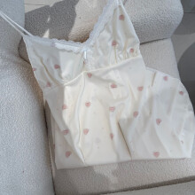 (SkinHeart,XL)Eis Seide Sommer Nachtwäsche für Damen mit kurzem Rock und Stoff atmungsaktiv