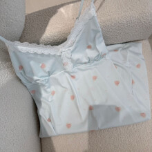 (BlueHeart,L)Eis Seide Sommer Nachtwäsche für Damen mit kurzem Rock und Stoff atmungsaktiv