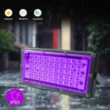 SURENHAP LED-projector, 50W UV-zwartlicht, waterdichte LED-projector, heldere decoratieve verlichting in het donker
