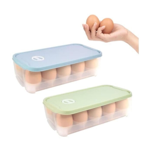 Eierdoos - Niet gespecificeerd - 2 stuks - Plastic - Lekvrij - Stapelbaar