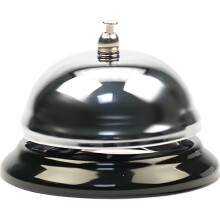 Tafelbel - Zwart - Metaal - 8,5 cm - Geschikt voor binnen en buiten - Elegant