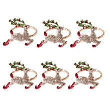 Kerst servetringen met hertenmotief, servetringen met rendieren, kersttafeldecoratie met hertenmotief.