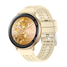 (gold) Smart Watch Built in GPS Bluetooth Call Outdoor Sport IP68 Waterproof 100 Sports Mode Heart Rate Monitor Health Smartwatch Women