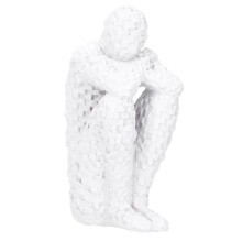 Moderne abstrakte Denkerfigur, 11,7 cm große Sammlerstatue aus Kunstharz, Regaldekoration für Zuhause/Büro Nr. 3