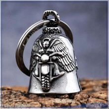 Pendentif sonnette de moto VGEBY, pendentif sonnette de moto en acier inoxydable, style vintage avec gravure exquise pour sertissage de