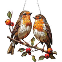 Hängende Fensterdekoration – Bunter Vogel – Kolibri-Sonnenfänger für Fenster – Acryl-Vogelanhänger