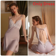 (Color 5,XL)Sexy Lencería Vestido para Dormir con Ribete de Encaje y Ajuste Elástico para Mujer Prendas de dormir