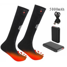 Beheizbare Socken für Damen und Herren, wiederaufladbare elektrische Heizsocken, Fußwärmer für den Winter