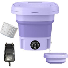 Mini-tragbare Waschmaschine, kleine faltbare Waschmaschine mit Abtropfkorb, praktische 8-Liter-Waschmaschine