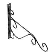Crochet de suspension pour plante en fer - LAT - Noir - Robuste et durable - Décoration murale