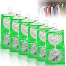 Set mit 6 Kleiderbügel-Luftentfeuchtern, Hänge-Luftentfeuchter für Küche, Badezimmer, Kleiderschrank, Auto [m417]