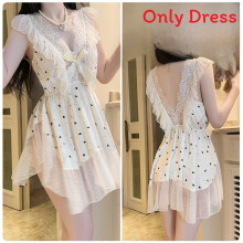 (Light Yellow,XL)Elegante Satin Nachtwäsche für Jugendliche Frauen mit Spitze und atmungsaktivem Stoff