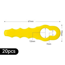 (20pcs)Chaîne de rechange pour lame de machine en plastique double tête dentelée accessoire de tondeuse à gazon