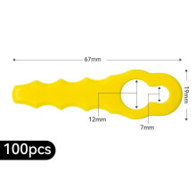 (100pcs)Chaîne de rechange pour lame de machine en plastique double tête dentelée accessoire de tondeuse à gazon