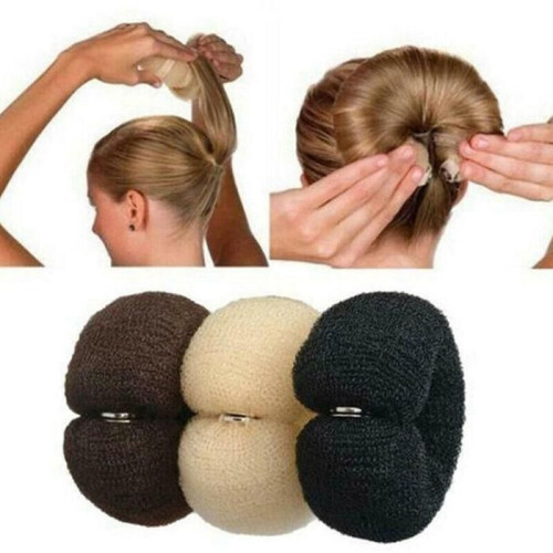 Set mit 3 Haarwicklern, schwarz/beige/braun, 4 x 22 cm