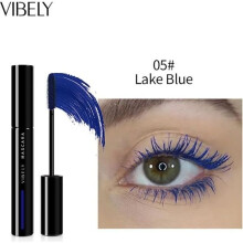 Farbige Mascara, dicke und lang anhaltende Wimperntusche mit Schwung, kein Verschmieren, blaue Mascara