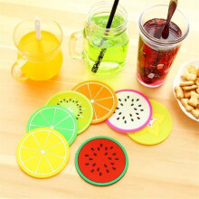 Set van 7 siliconen onderzetters - voor koffie, thee, koude dranken en fruit, ideaal voor de zomer.