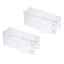 Twin Pack Collapsible drink Cold Holders Great For-Clear