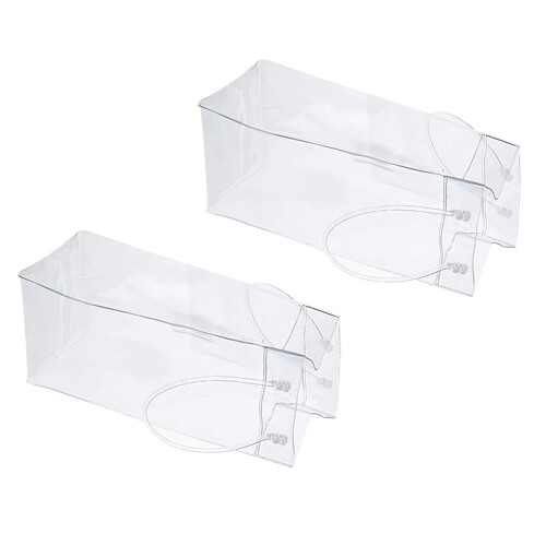 Twin Pack Collapsible drink Cold Holders Great For-Clear